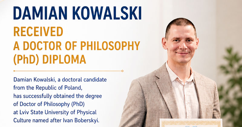 International achievement: PhD diploma awarded to a doctoral candidate from Poland